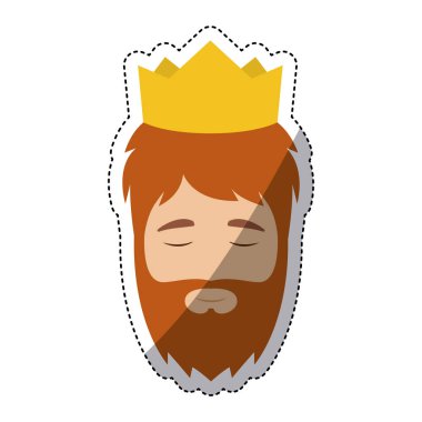 Wiseman karikatür mutlu Epifani gün tasarım