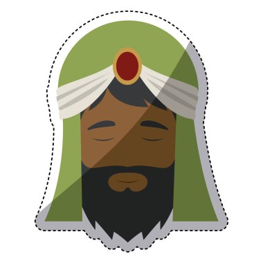 Wiseman karikatür mutlu Epifani gün tasarım