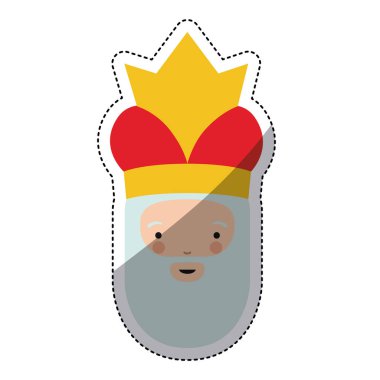 Wiseman karikatür mutlu Epifani gün tasarım