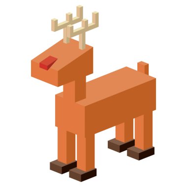 İzometrik geyik tasarım