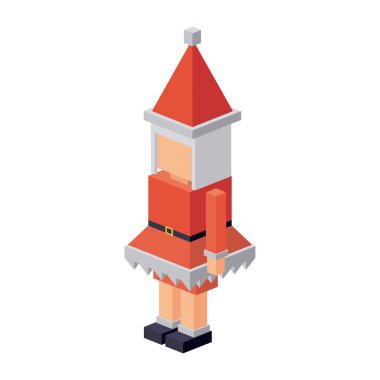 İzometrik santas karısı tasarım