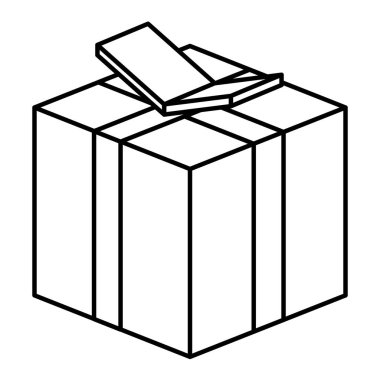 Papyon tasarımı ile izometrik hediye kutusu