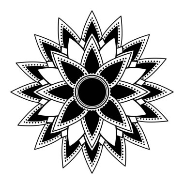 İzole siluet tasarlamak çiçek tasarım