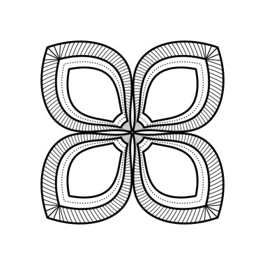 İzole siluet tasarlamak çiçek tasarım