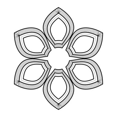 Çiçek tasarım izole silüeti