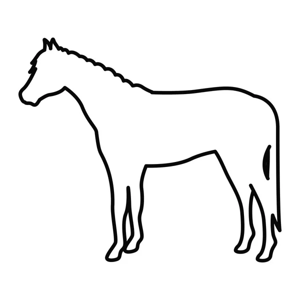 Cheval bétail animal conception — Image vectorielle