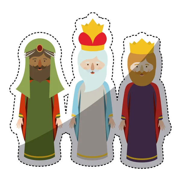 The three wisemen cartoon design — Stock Vector