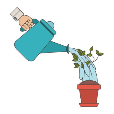 Pot ve sulama olabilir tasarım içinde bitki