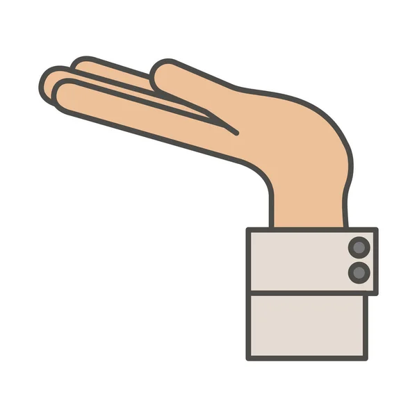 Design isolato del gesto della mano — Vettoriale Stock