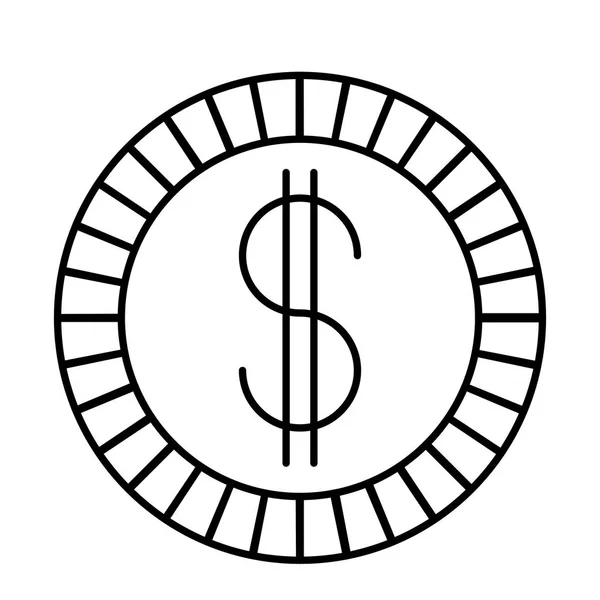 Изолированная монета — стоковый вектор