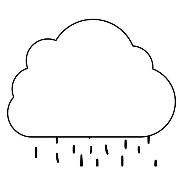 Conception isolée de nuages et de pluie — Image vectorielle