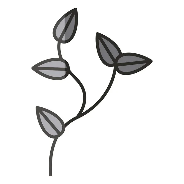 Plante avec design de feuilles — Image vectorielle