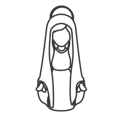 Mary karikatür kutsal gece tasarım