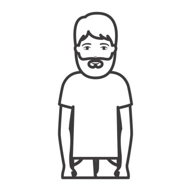 İzole edilmiş erkek çizgi film tasarımı