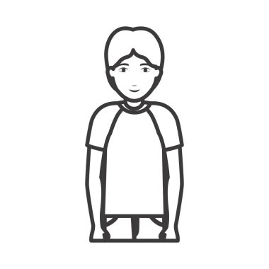 İzole edilmiş erkek çizgi film tasarımı