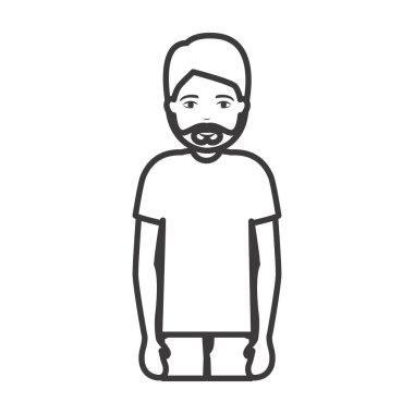 İzole edilmiş erkek çizgi film tasarımı