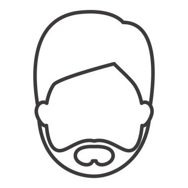 Sakal tasarım ile izole baş