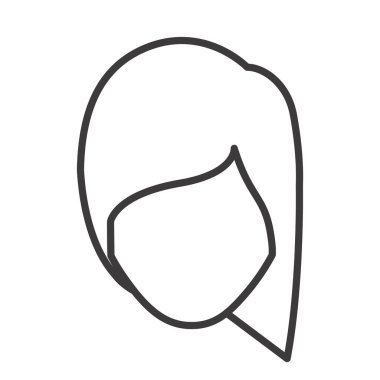 İzole kadın baş tasarım