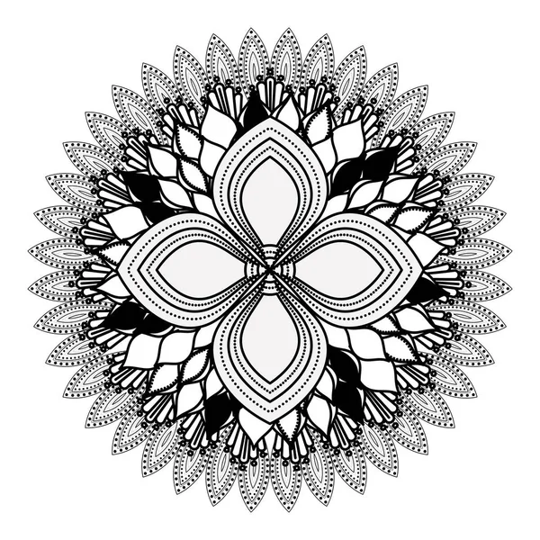 Mandale de concepto bohemio y ornamento — Vector de stock