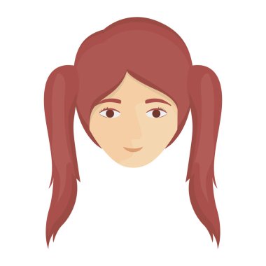 İzole kadın karikatür tasarım