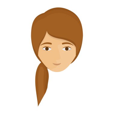 İzole kadın karikatür tasarım