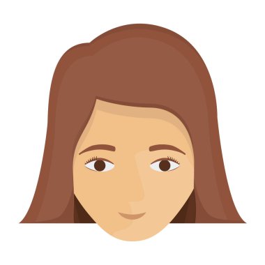 İzole kadın karikatür tasarım