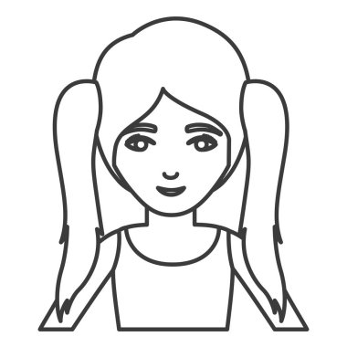 İzole kadın karikatür tasarım