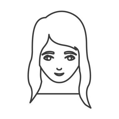 İzole kadın karikatür tasarım