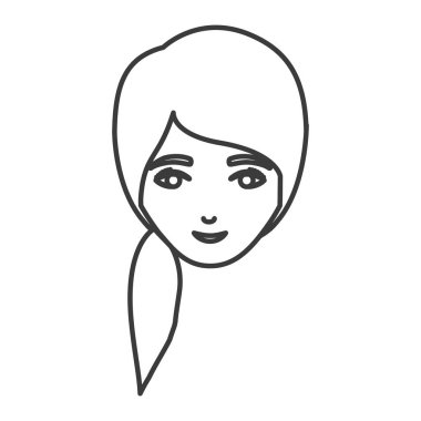 İzole kadın karikatür tasarım