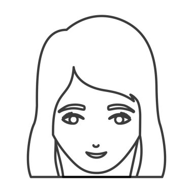 İzole kadın karikatür tasarım