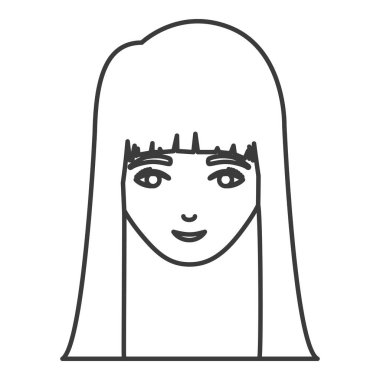 İzole kadın karikatür tasarım