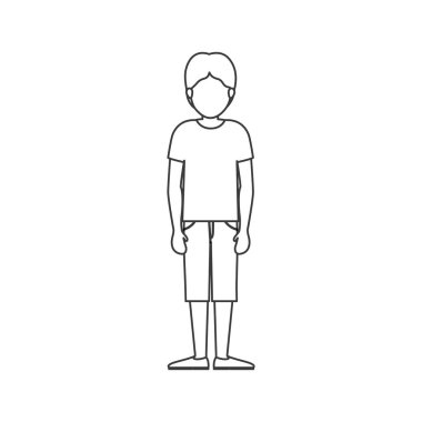 İzole edilmiş erkek çizgi film tasarımı