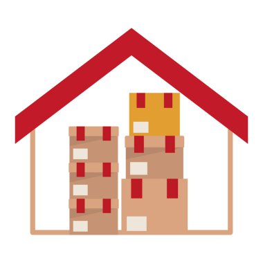 İzole teslim paketin içinde ev tasarım