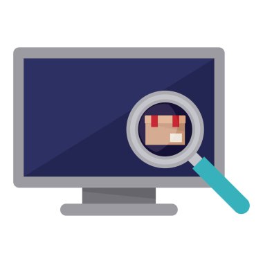 Teslimat paketi ve bilgisayar izole