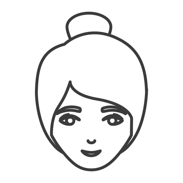 Diseño de dibujos animados mujer aislada — Vector de stock