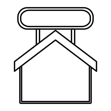 Etiket tasarımı ile izole ev