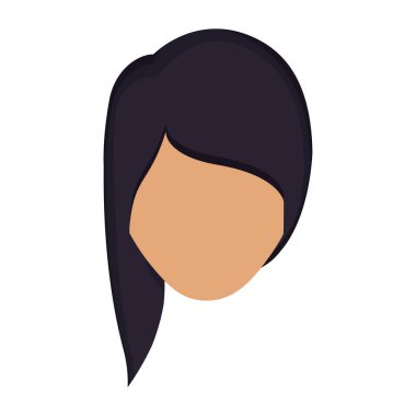 İzole kadın baş tasarım