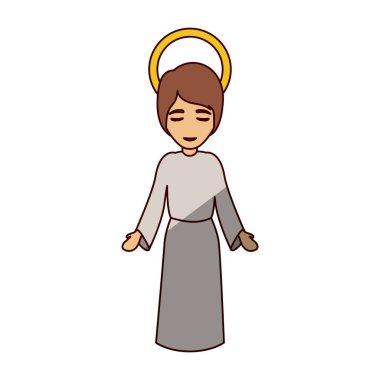 İsa'nın çocuk karikatür kutsal gece tasarım