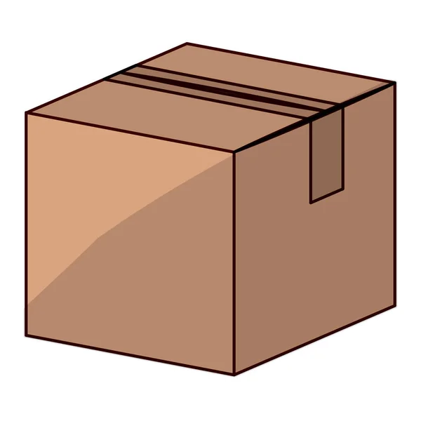 Desain paket pengiriman terisolasi - Stok Vektor