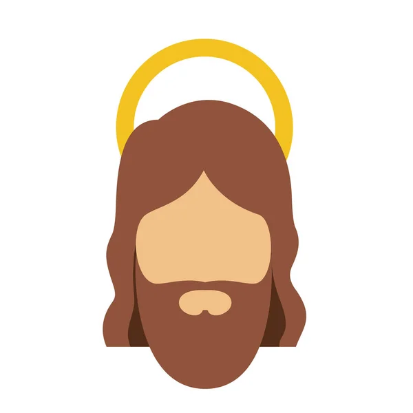 Dibujos animados de Jesús de diseño de noche santa — Vector de stock