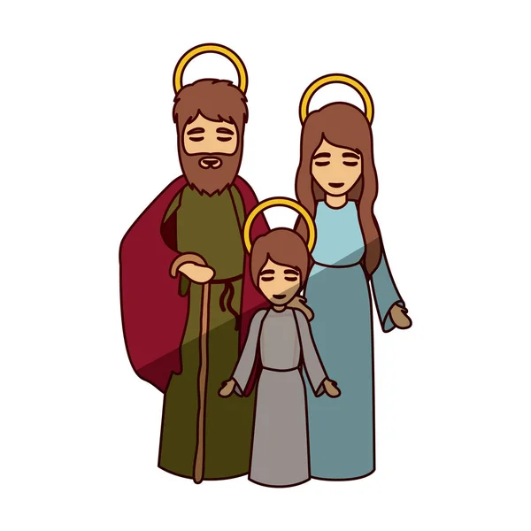 Mary Josef und Jesus der Heiligen Nacht Design — Stockvektor