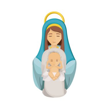 Meryem ve İsa'nın kutsal gece tasarım