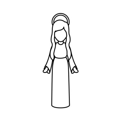 Mary karikatür kutsal gece tasarım