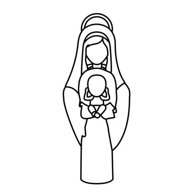 Meryem ve İsa'nın kutsal gece tasarım