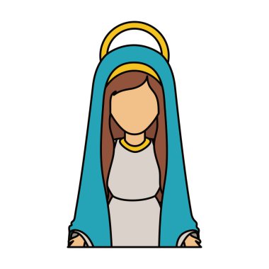 Mary karikatür kutsal gece tasarım