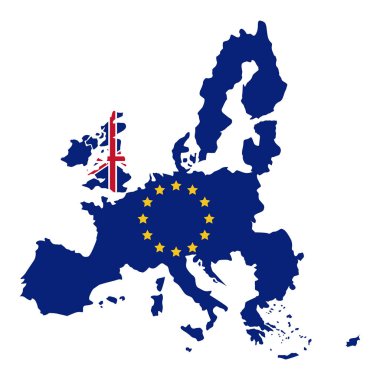 İzole brexit harita tasarım