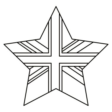 İzole İngiltere yıldız tasarım