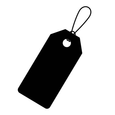 İzole siyah etiket tasarımı