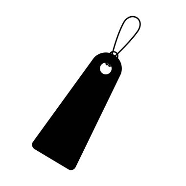 İzole siyah etiket tasarımı