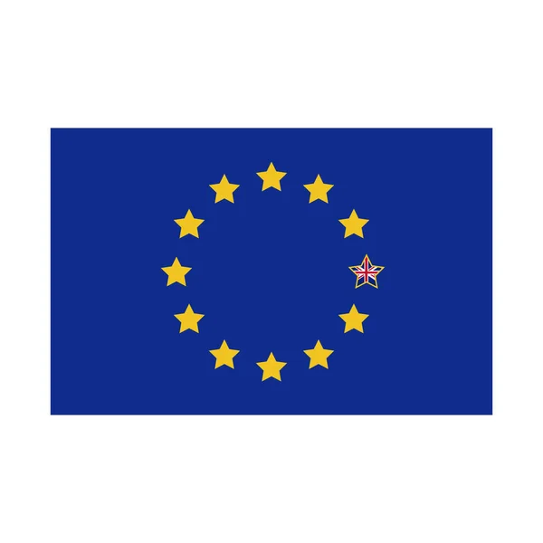 Conception d'union européenne isolée — Image vectorielle